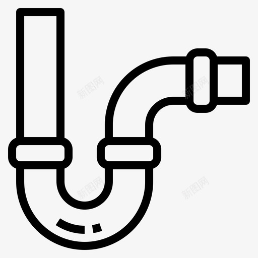 管道管道工工具12线性svg_新图网 https://ixintu.com 管道 管道工 工具 线性