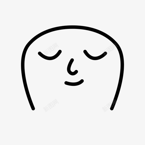 幸福在和平平静svg_新图网 https://ixintu.com 幸福 和平 平静 冥想 微笑