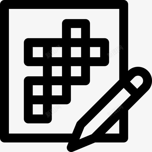 填字游戏在家休闲活动3线性svg_新图网 https://ixintu.com 填字 游戏 在家 休闲活动 线性