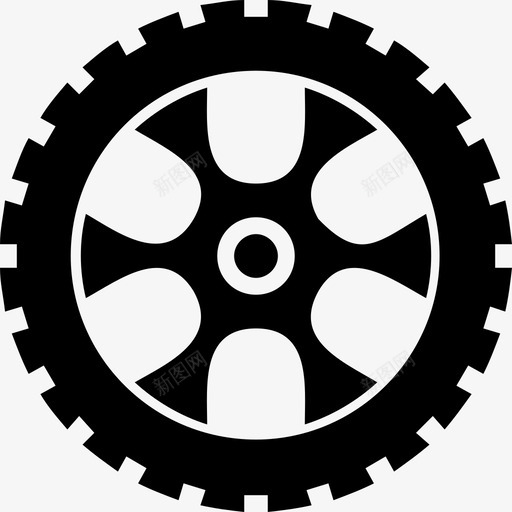 车轮合金汽车svg_新图网 https://ixintu.com 汽车 车轮 合金 轮胎