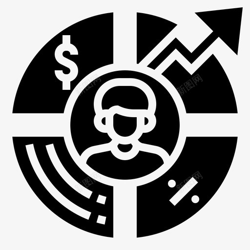 客户统计分析业务svg_新图网 https://ixintu.com 客户 统计 分析 业务 营销 成长 黑客 字形 0000010