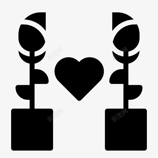 婚礼花植物svg_新图网 https://ixintu.com 婚礼 植物 玫瑰 creatype 雕文