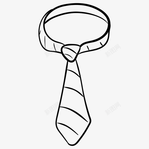 时尚领带领带制服领带svg_新图网 https://ixintu.com 领带 时尚 制服 购物 电子商务 轮廓 向量 图标
