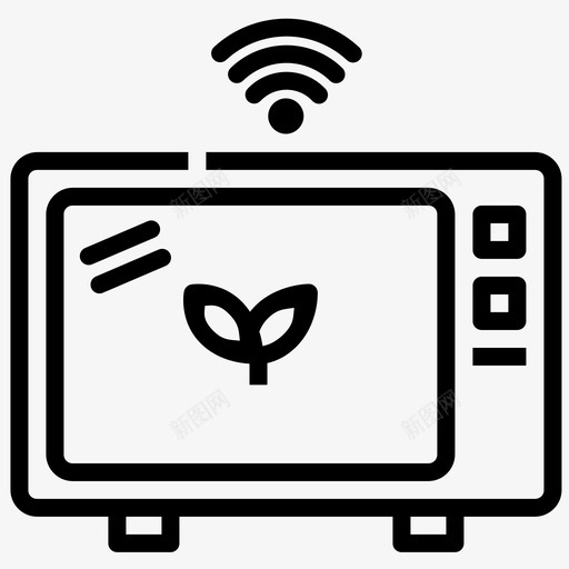烤箱清洁能源连接svg_新图网 https://ixintu.com 智能 烤箱 清洁能源 连接 设备 环保 电视 生态