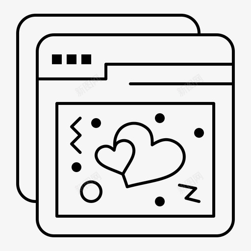 互联网爱情用户体验svg_新图网 https://ixintu.com 互联网 爱情 用户 体验 网络 情人节 细线