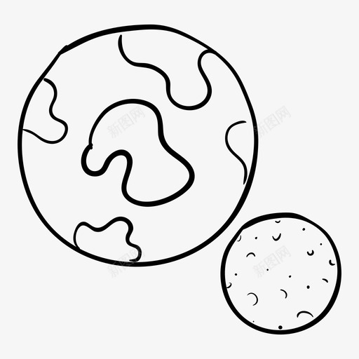 地球和月球天体物理学天体svg_新图网 https://ixintu.com 地球 月球 天体 物理学 行星 空间 矢量 矢量图 图标