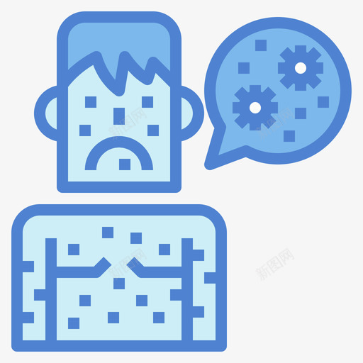 皮肤病病毒传播101蓝色svg_新图网 https://ixintu.com 皮肤病 病毒 传播 蓝色