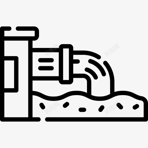 废水工业91线性svg_新图网 https://ixintu.com 工业 废水 污废水 线性