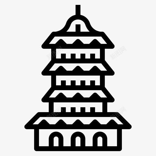 北四塔佛教中国svg_新图网 https://ixintu.com 四塔 佛教 中国 地标