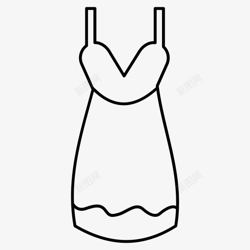 上衣衣服连衣裙svg_新图网 https://ixintu.com 上衣 衣服 连衣裙 时尚 细线 线条 套装