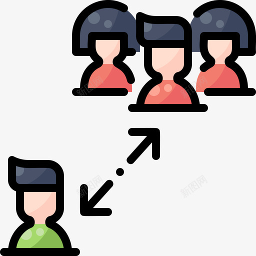 孤立社交距离4线性色彩svg_新图网 https://ixintu.com 孤立 社交 距离 线性 色彩