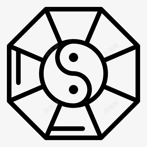 太极图中国道教svg_新图网 https://ixintu.com 太极图 中国 道教 阴阳 农历 新年