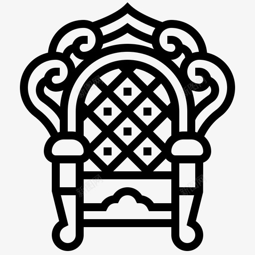 王座豪华扶手椅svg_新图网 https://ixintu.com 王座 豪华 扶手 座椅 加冕 冕礼 皇室 元素 000009