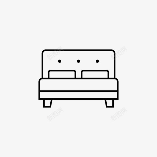 床双人床晚上svg_新图网 https://ixintu.com 睡觉 双人床 晚上