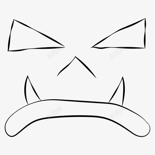 手绘脸愤怒疯狂svg_新图网 https://ixintu.com 手绘 愤怒 疯狂 怪物 恐怖