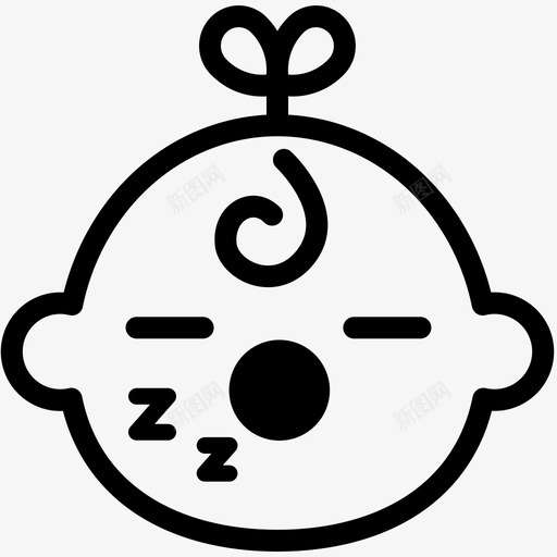 睡觉宝宝孩子svg_新图网 https://ixintu.com 宝宝 孩子 表情 符号 睡觉 情绪 6个