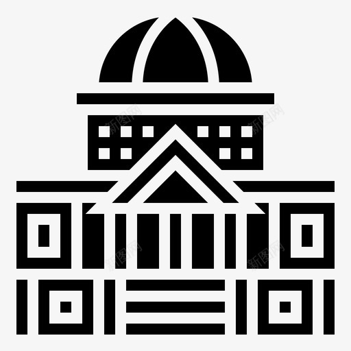 美国国会大厦美国白宫svg_新图网 https://ixintu.com 美国 国会 大厦 白宫 地标 3字形