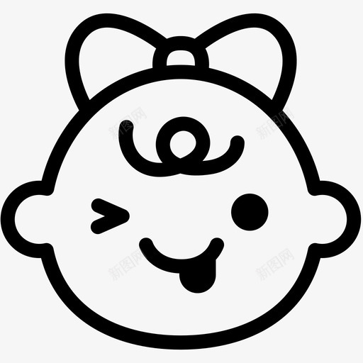淘气宝贝孩子svg_新图网 https://ixintu.com 孩子 表情 符号 淘气 宝贝 情绪 宝宝 5个