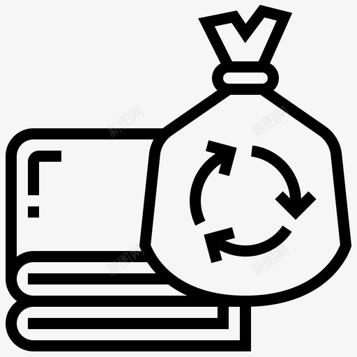 垃圾袋子回收svg_新图网 https://ixintu.com 垃圾 袋子 回收 清洁