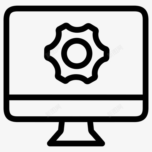 监视器设置计算机齿轮svg_新图网 https://ixintu.com 监视器 设置 计算机 齿轮 首选项 基本 符号
