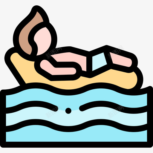 浮球35号游泳池线性颜色svg_新图网 https://ixintu.com 浮球 35号 游泳池 线性 颜色