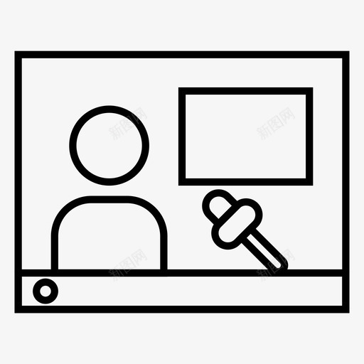 新闻主播新闻阅读器新闻记者svg_新图网 https://ixintu.com 新闻 主播 阅读 新闻记者 电视 图标
