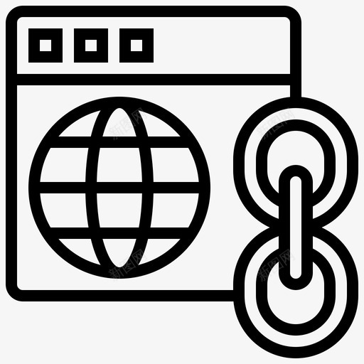 链接链全局svg_新图网 https://ixintu.com 链接 全局 internet 网站 Web DesignLine1
