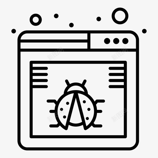 浏览器bug病毒svg_新图网 https://ixintu.com 浏览器 bug 病毒 web seo 粗体