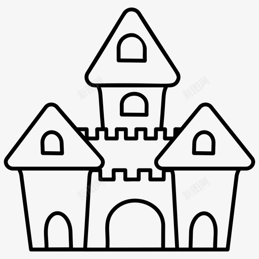 中世纪城堡战斗堡垒童话城堡svg_新图网 https://ixintu.com 城堡 中世纪 战斗 堡垒 童话 历史 建筑 皇家 宫殿 矢量 矢量图