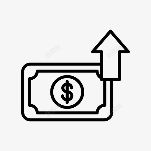 增加金钱金钱图标svg_新图网 https://ixintu.com 金钱 增加 图标