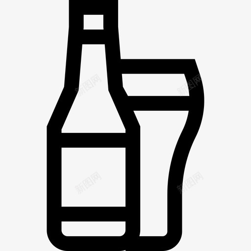 啤酒夏季177线性svg_新图网 https://ixintu.com 啤酒 夏季 线性