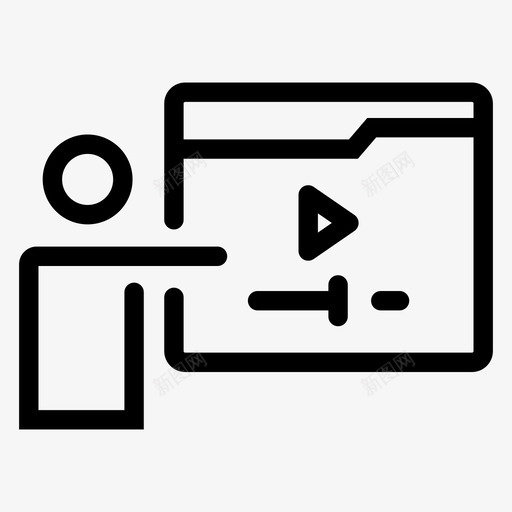 在线视频教程讲座讲师svg_新图网 https://ixintu.com 在线视频 教程 讲座 讲师 教育 大纲