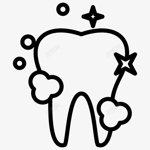 清洁牙齿卫生磨牙svg_新图网 https://ixintu.com 清洁 牙齿 卫生 磨牙 常规 线组