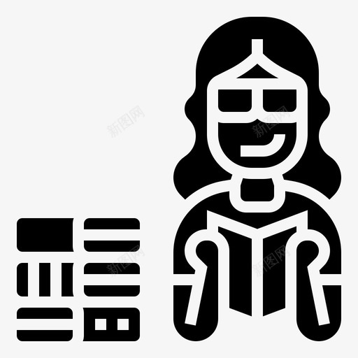 阅读爱好37字形svg_新图网 https://ixintu.com 阅读 爱好 字形