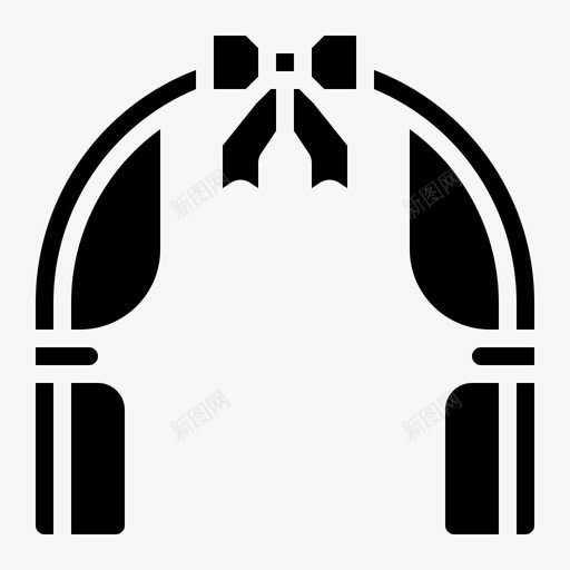 拱门窗帘丝带svg_新图网 https://ixintu.com 婚礼 拱门 窗帘 丝带 实心 图标