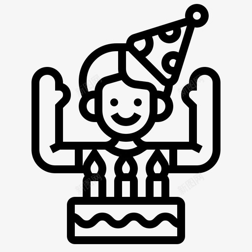 生日男孩庆祝svg_新图网 https://ixintu.com 生日 男孩 庆祝 成长 聚会 家庭