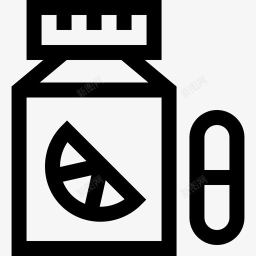 瓶药品65线性svg_新图网 https://ixintu.com 药品 线性
