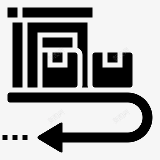 退货交货订单包裹svg_新图网 https://ixintu.com 交货 退货 订单 包裹 服务 glyph 000007