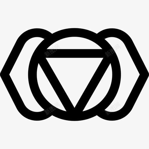 Ajna瑜伽36线性svg_新图网 https://ixintu.com Ajna 瑜伽 线性