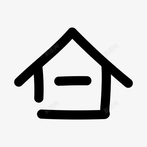 主页建筑删除svg_新图网 https://ixintu.com 删除 主页 建筑 房屋 用户界面 涂鸦