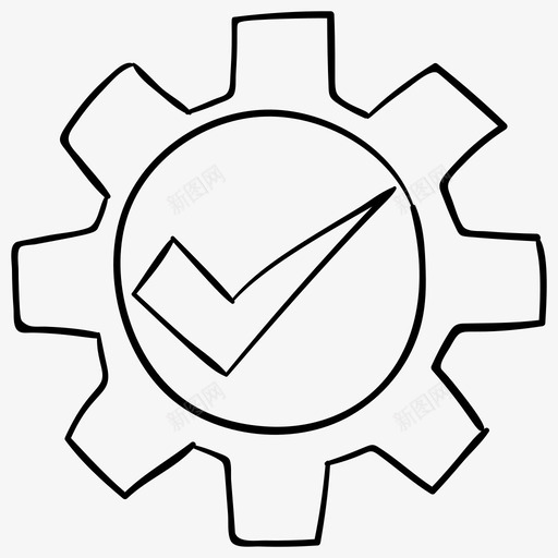 验证设置齿轮配置svg_新图网 https://ixintu.com 设置 验证 齿轮 配置 选项 真实 购物 电子商务 大纲 图标
