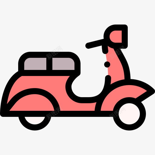 Vespa意大利40线性颜色svg_新图网 https://ixintu.com Vespa 意大利 线性 颜色