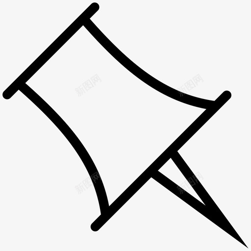 图钉附件办公材料svg_新图网 https://ixintu.com 图钉 附件 办公 材料 简单 单线 图标