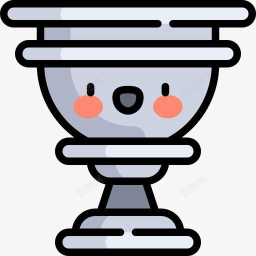 高脚杯中世纪80年代线性颜色svg_新图网 https://ixintu.com 高脚杯 中世纪 80年代 线性 颜色