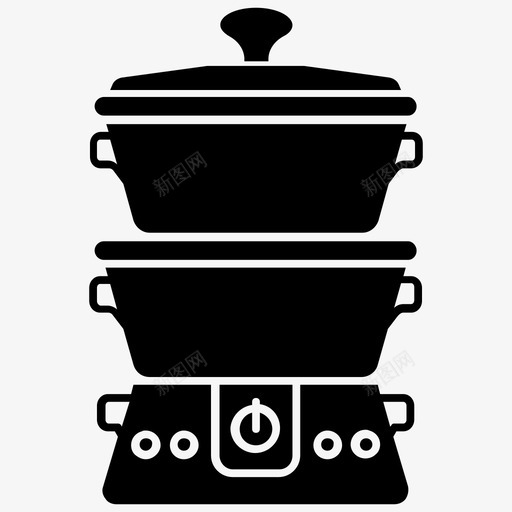 食品蒸笼蒸煮锅电锅svg_新图网 https://ixintu.com 食品 蒸笼 蒸煮 煮锅 电锅 厨房电器 电子 电器 字形 矢量 矢量图