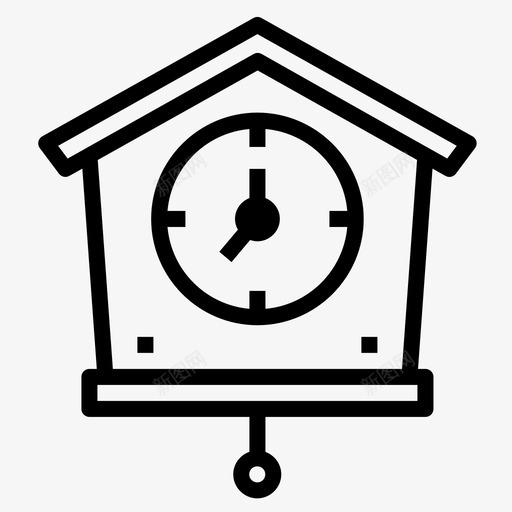 时钟古董小时svg_新图网 https://ixintu.com 时钟 古董 小时 分钟 复古 时间 轮廓