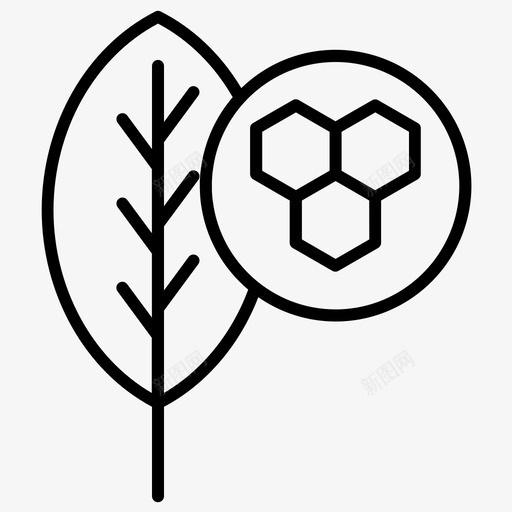 叶自然有机svg_新图网 https://ixintu.com 自然 有机 化学 加粗 粗线条