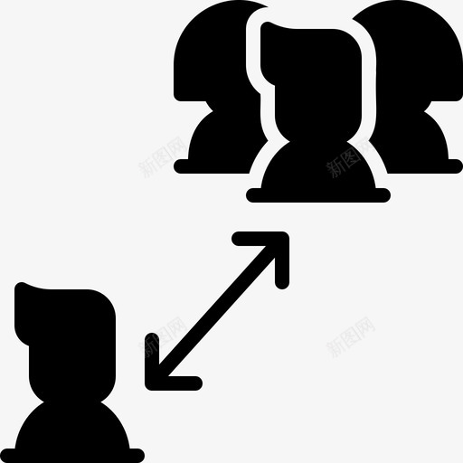 孤立社交距离6填充svg_新图网 https://ixintu.com 孤立 社交 距离 填充