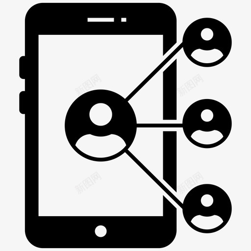 社交网络联盟营销联盟网络svg_新图网 https://ixintu.com 社交 网络 联盟 营销 媒体 平台 通信 字形 图标