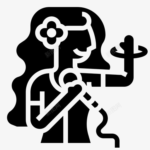 女歌手艺人偶像svg_新图网 https://ixintu.com 女歌手 艺人 偶像 歌手 职业女性 雕文 0000012
